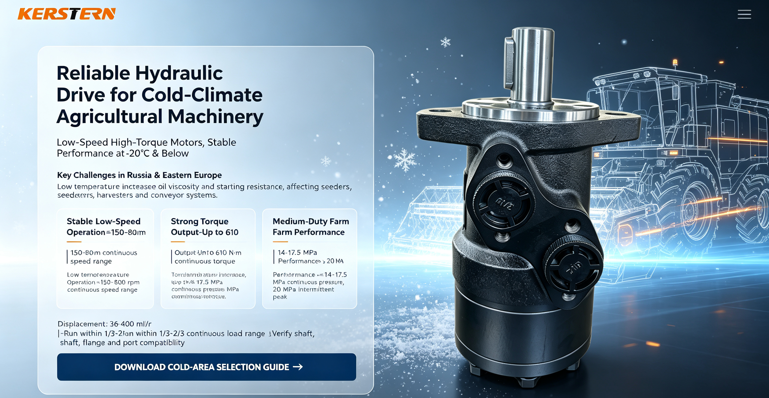 Latest company blogs about Unstable Speed of Hydraulic Motors in Low-Temperature Environments? A Drive Solution for Agricultural Machinery in Russia
