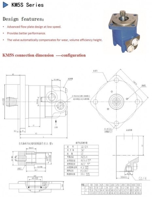 KM5 490ml/R Sauer Danfoss Hydraulic Motor Danfoss Hydro Motor
